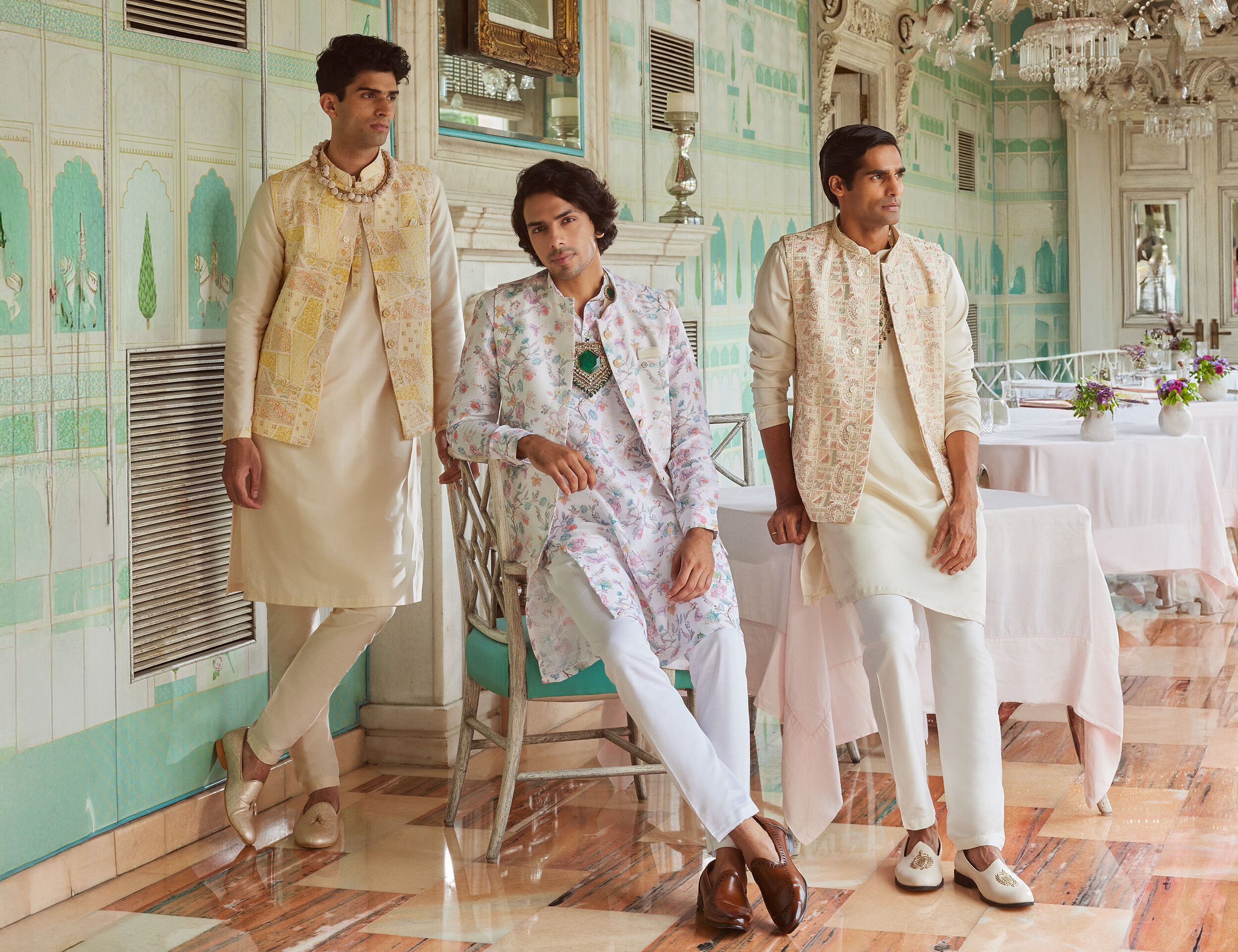 Printed Indo-Western Jackets for men